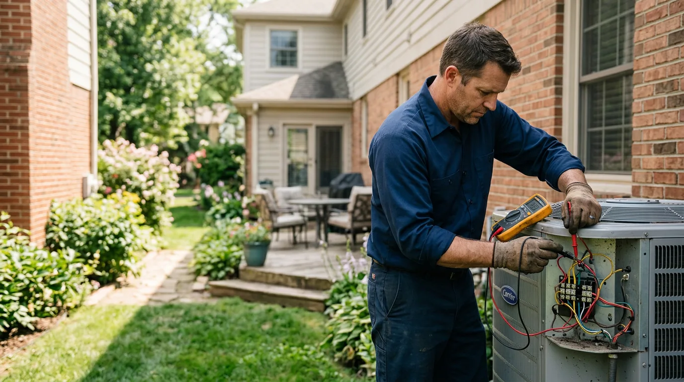 HVAC technician working near South Newfane, VT